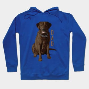 Lab Dad Chocolate Labrador Retriever Dog Lover Hoodie